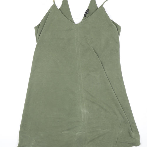River Island Women's Green Slip Dress Size 10