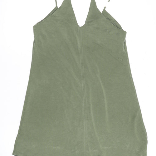 River Island Women's Green Slip Dress Size 10