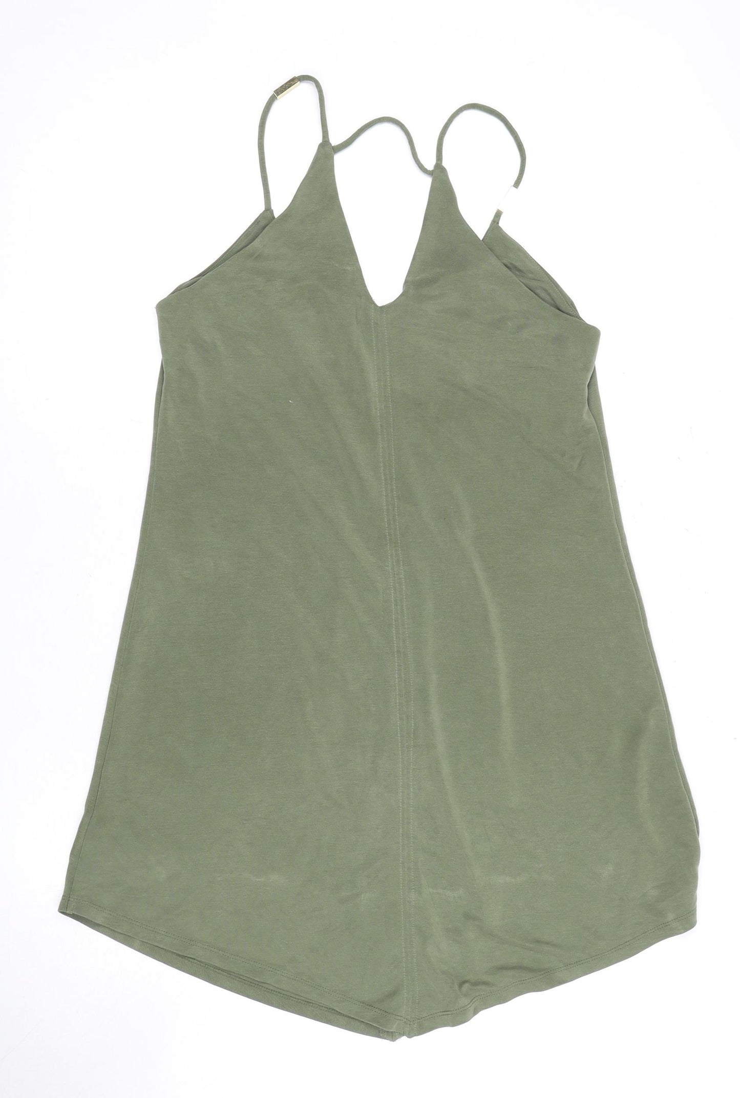River Island Women's Green Slip Dress Size 10