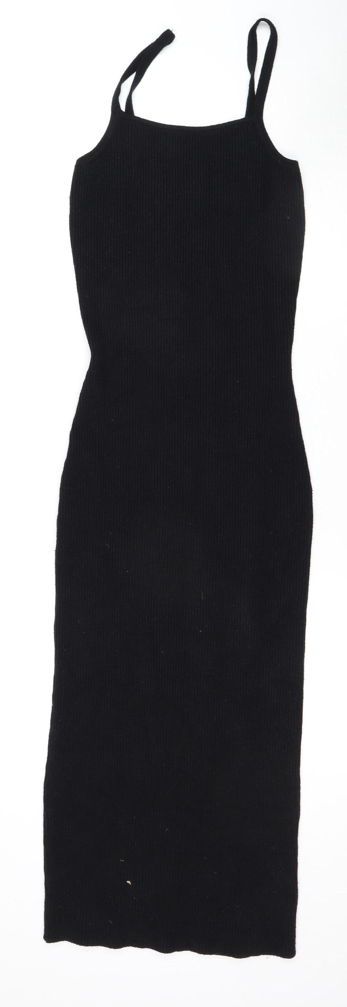River Island Women's Black Bodycon Dress, Size 12