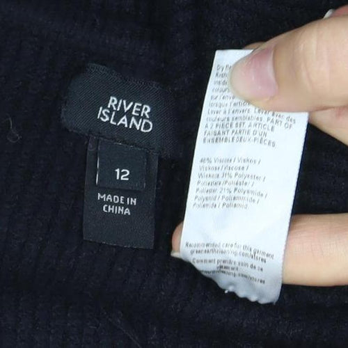 River Island Women's Black Bodycon Dress, Size 12