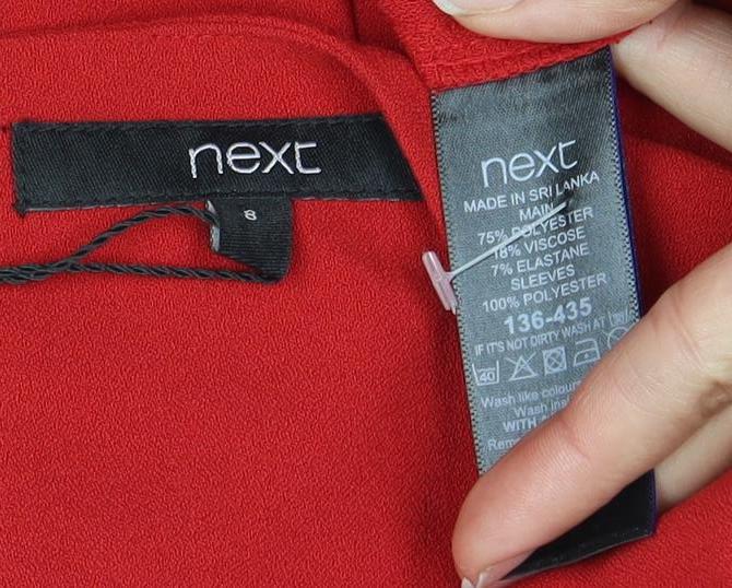 Next Women's Red Shift Dress Size 8