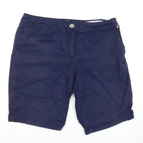 Joules Women's Navy Cotton Chino Shorts, UK 12