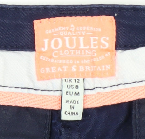 Joules Women's Navy Cotton Chino Shorts, UK 12