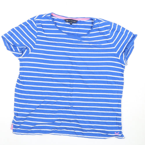 Crew Clothing Company Women's Blue Striped T-Shirt