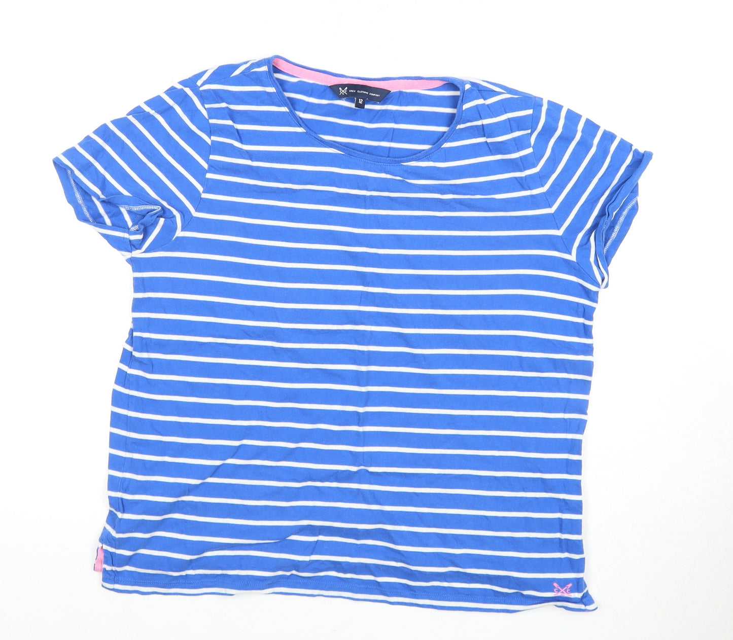 Crew Clothing Company Women's Blue Striped T-Shirt