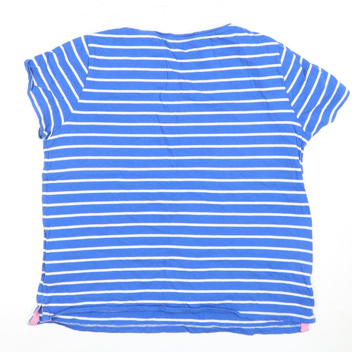 Crew Clothing Company Women's Blue Striped T-Shirt