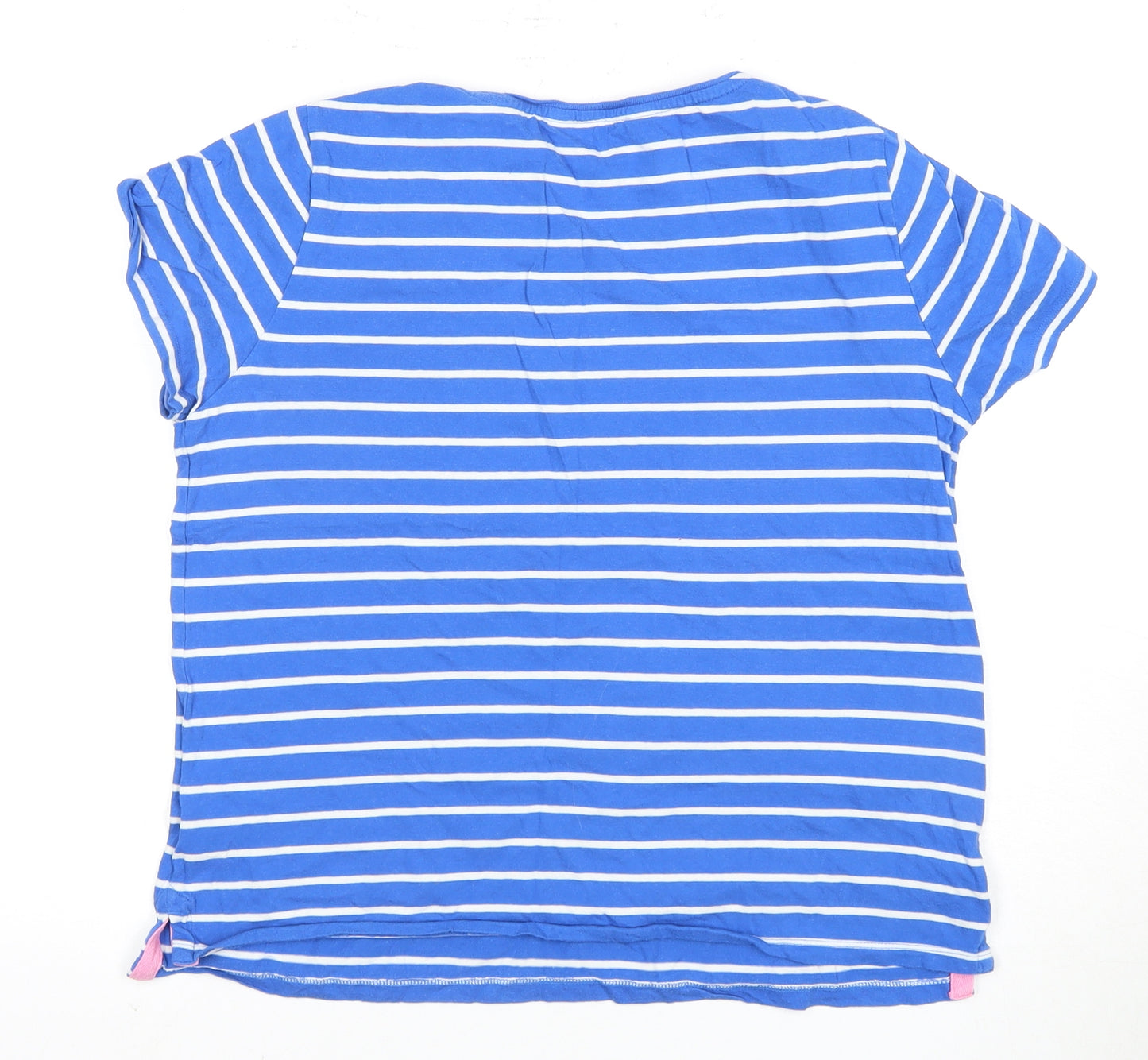 Crew Clothing Company Women's Blue Striped T-Shirt