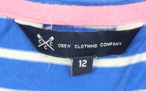 Crew Clothing Company Women's Blue Striped T-Shirt