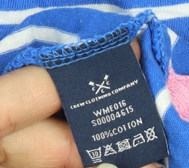 Crew Clothing Company Women's Blue Striped T-Shirt