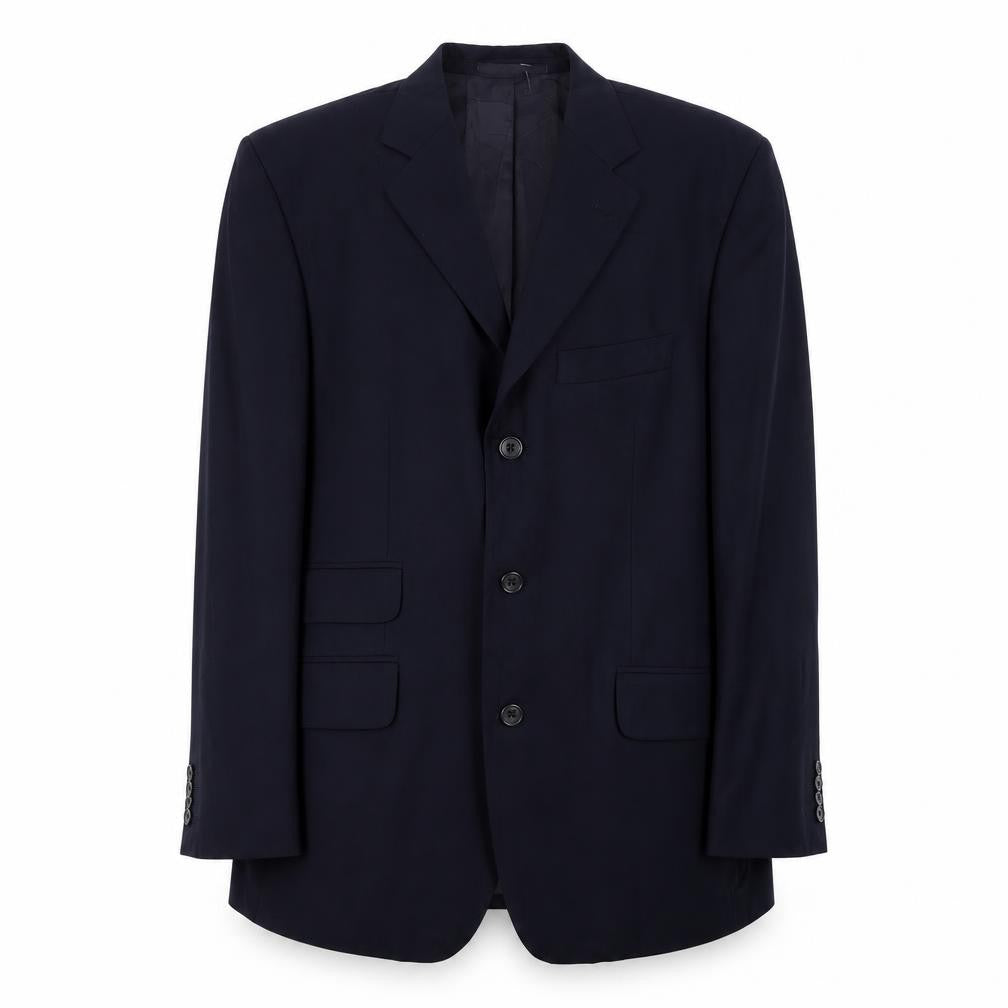 Front view of T.M.Lewin Men's Blue Wool Blazer 38R Formal