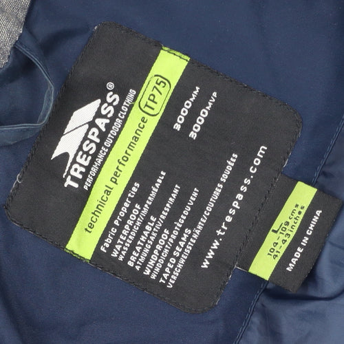 Trespass Men's Blue L Rain Coat Waterproof Jacket