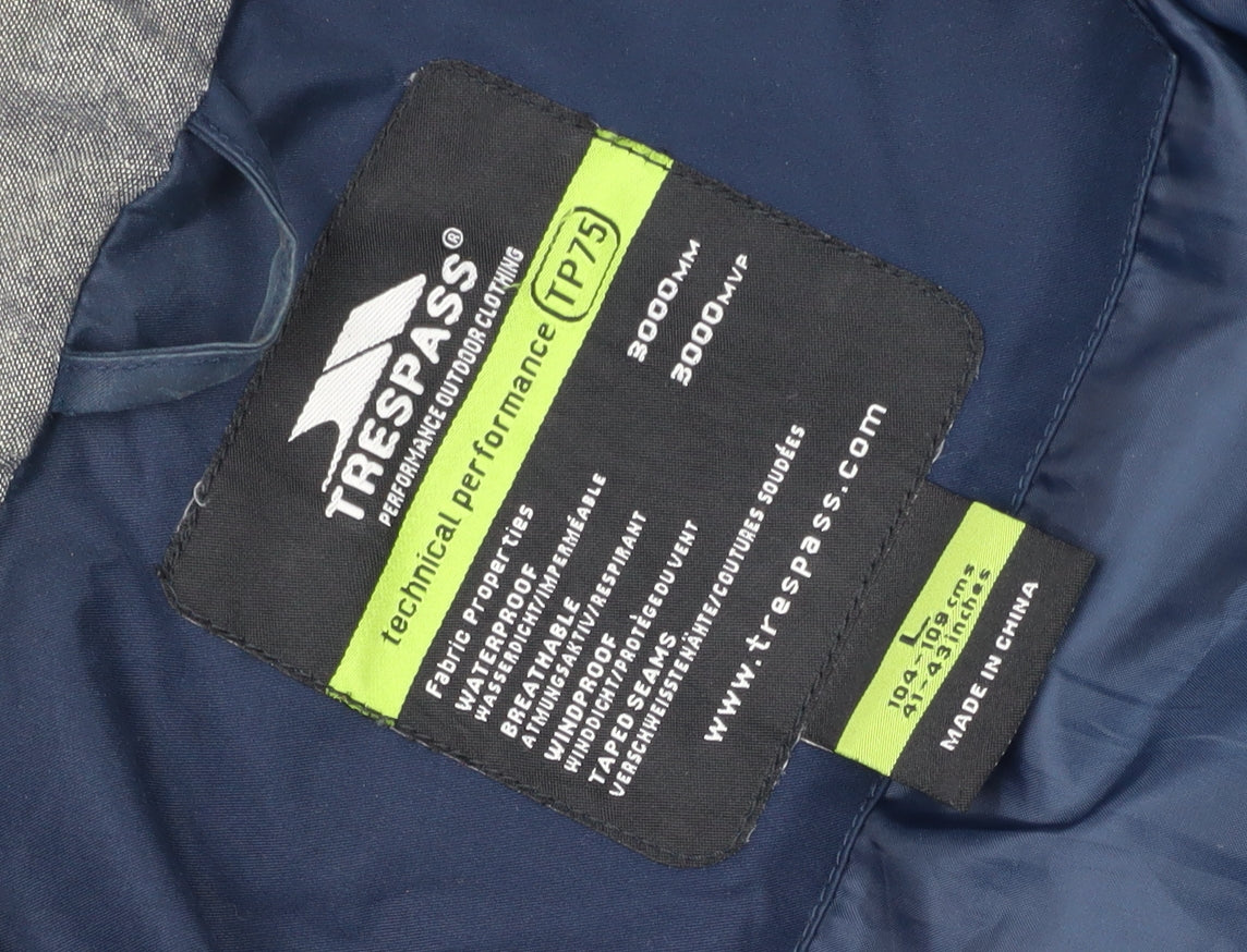 Trespass Men's Blue L Rain Coat Waterproof Jacket