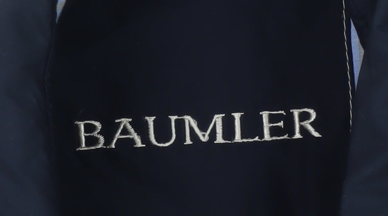 Baumler Men's Blue Polyester Overcoat Size 52