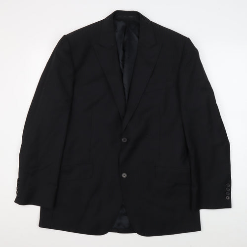 Jaeger Men's Black 40S Blazer, Formal Single-Breasted