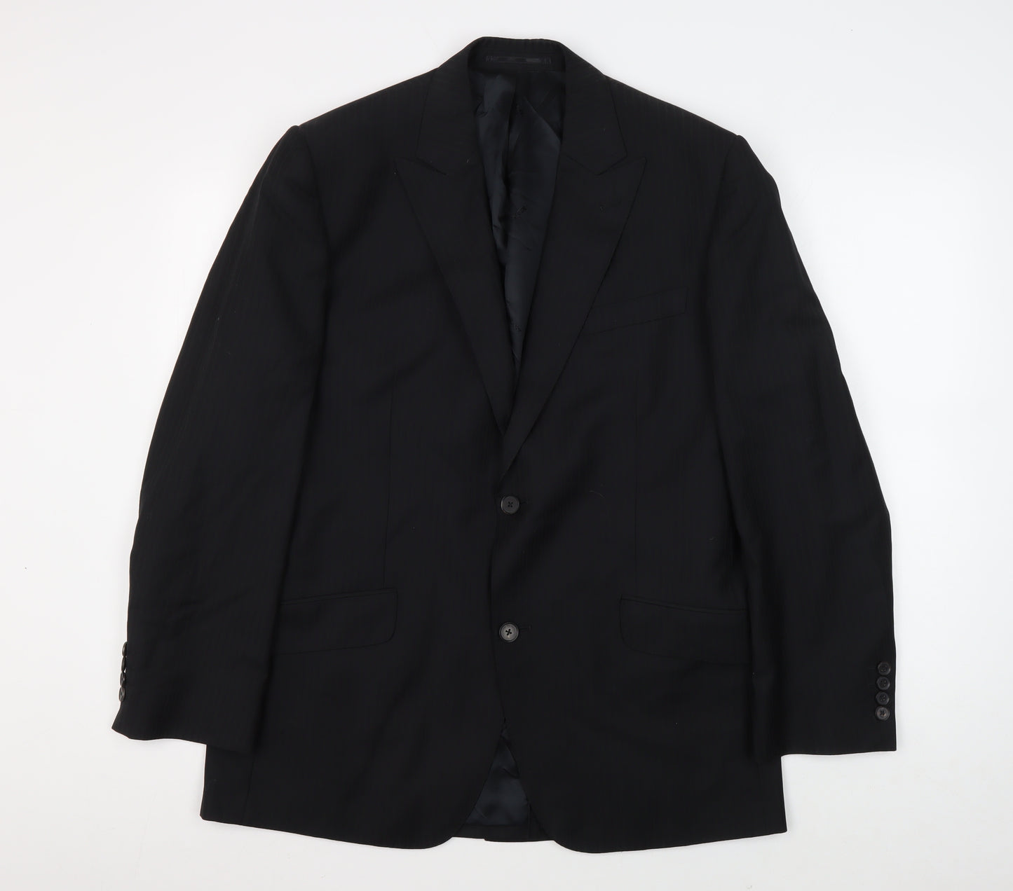 Jaeger Men's Black 40S Blazer, Formal Single-Breasted