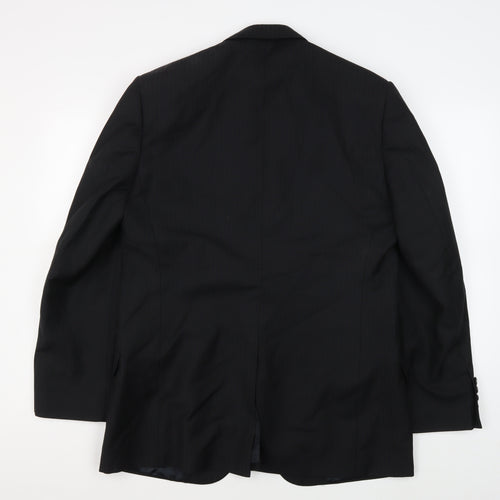 Jaeger Men's Black 40S Blazer, Formal Single-Breasted