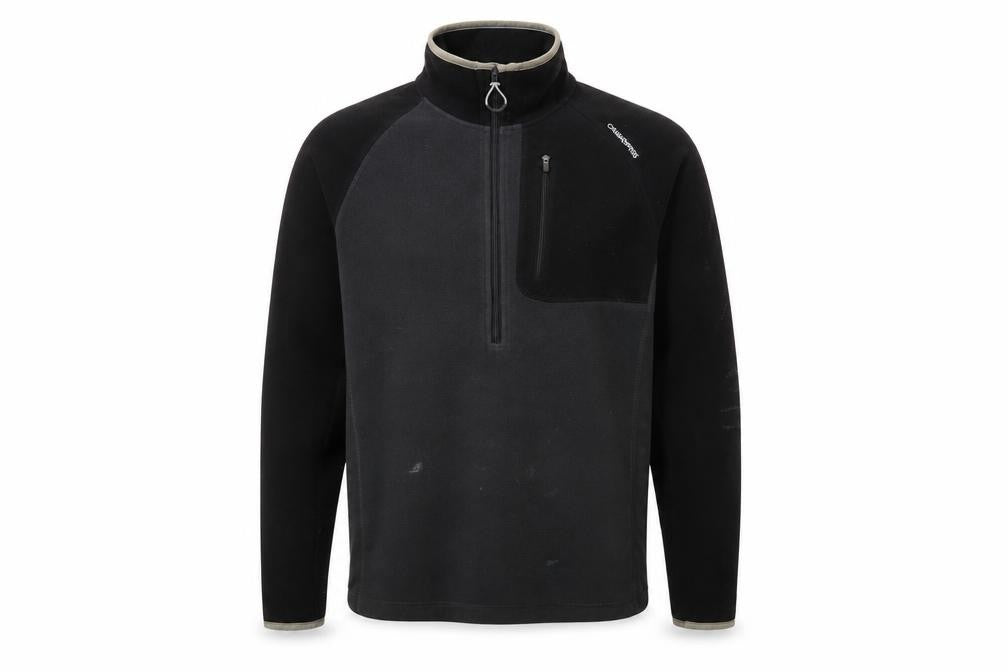 Front view of Craghoppers Men's Black Fleece Sweatshirt L