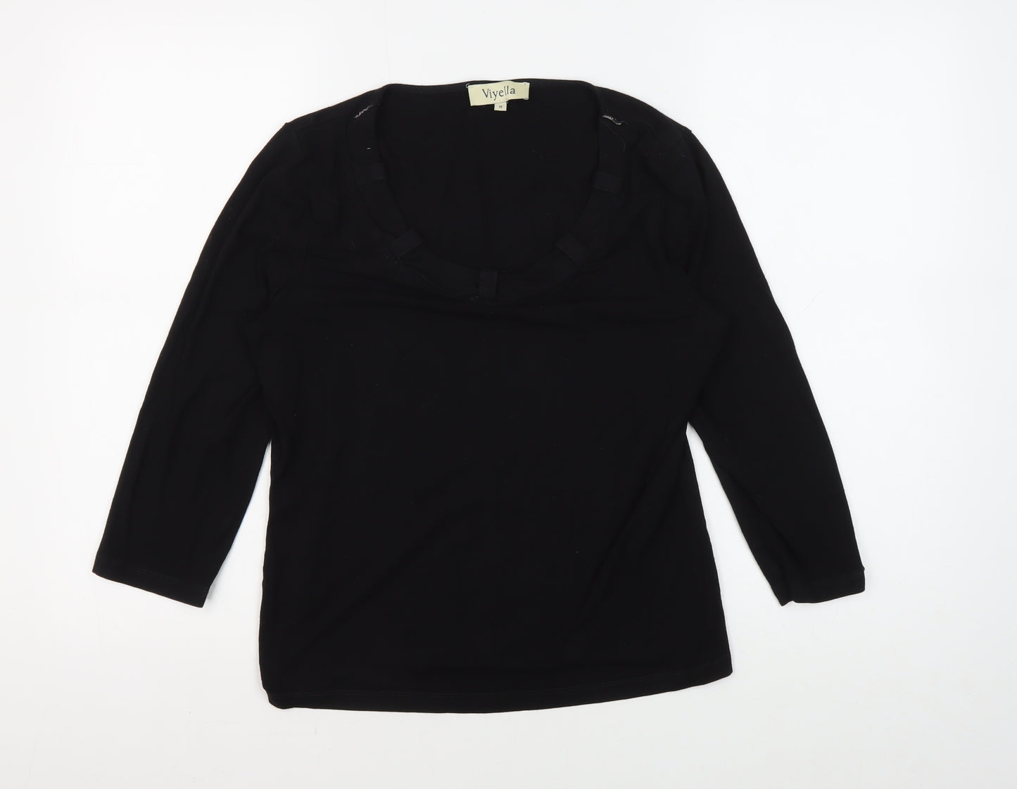 Viyella Women's Black 3/4 Sleeve T-Shirt M