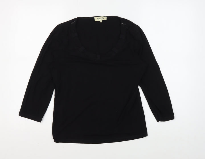 Viyella Women's Black 3/4 Sleeve T-Shirt M