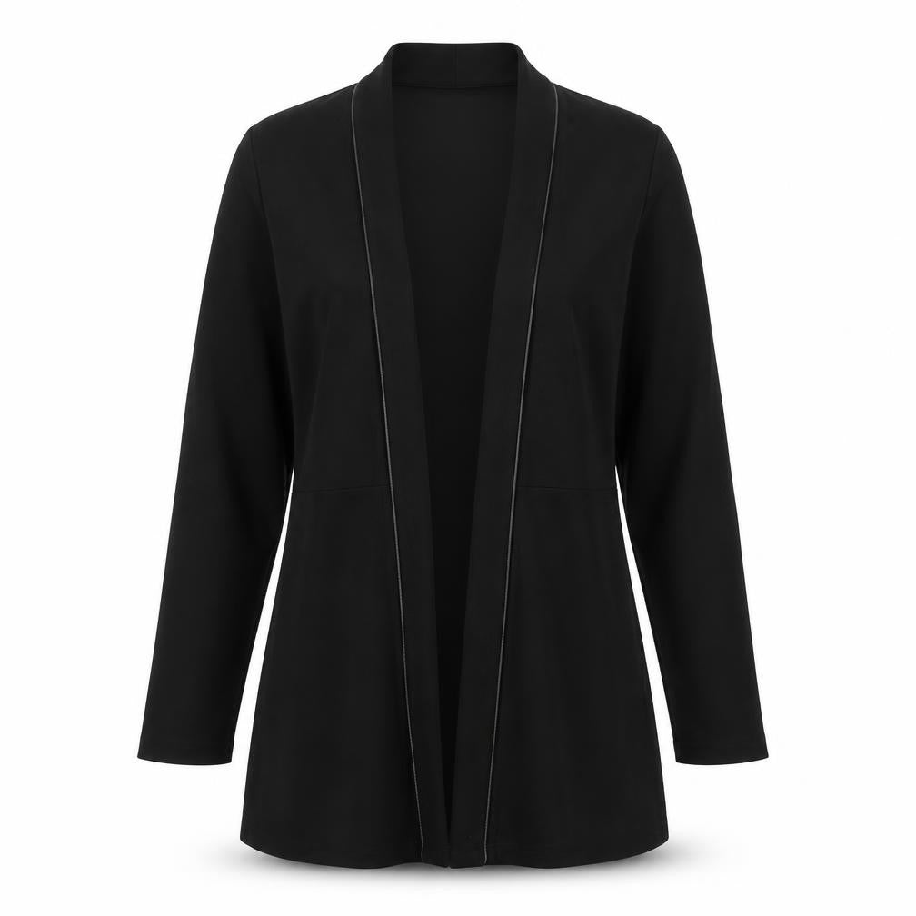Front view of Viyella Women's Black Jacket - Medium, Long Sleeve