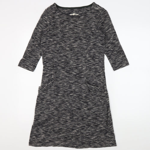 White Stuff Grey Dress - Women Size 8, 3/4 Sleeve