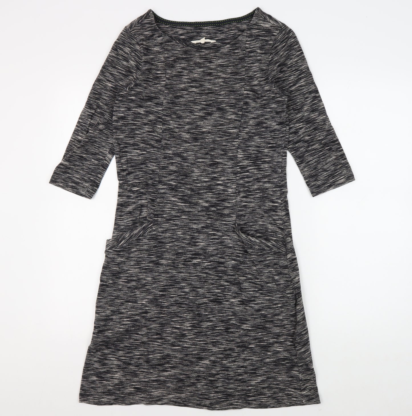 White Stuff Grey Dress - Women Size 8, 3/4 Sleeve