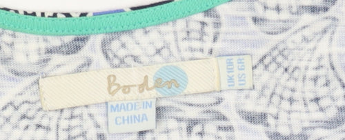 Boden Women's Blue Geometric Sleeveless Dress Size 6