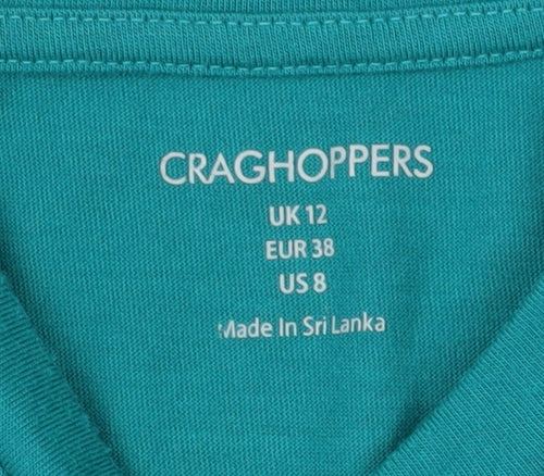 Craghoppers Women's Green Long Sleeve T-Shirt, Size 12