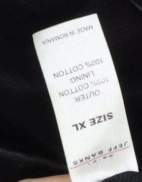 Jeff Banks Men's Black XL Coat 100% Cotton