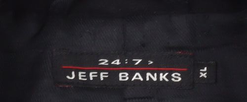 Jeff Banks Men's Black XL Coat 100% Cotton