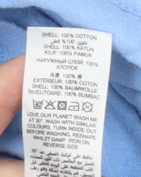 Jasper Conran Men's Blue Cotton Crew Neck T-Shirt L