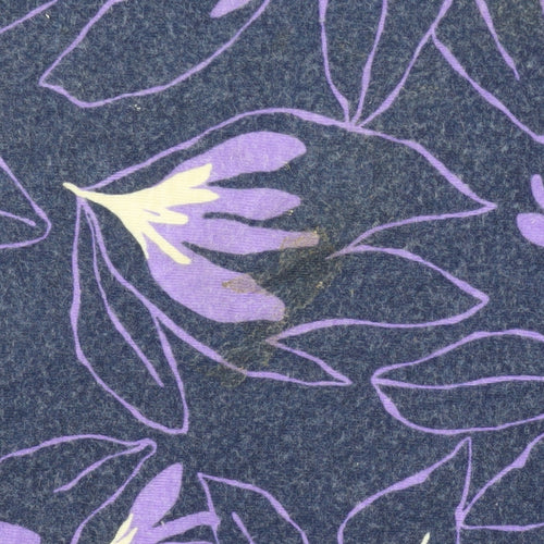 WoolOvers Women's Purple Floral Skirt XL