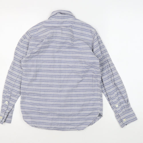 GapKids Boys Blue Striped Button-Up Shirt 8-9 Years