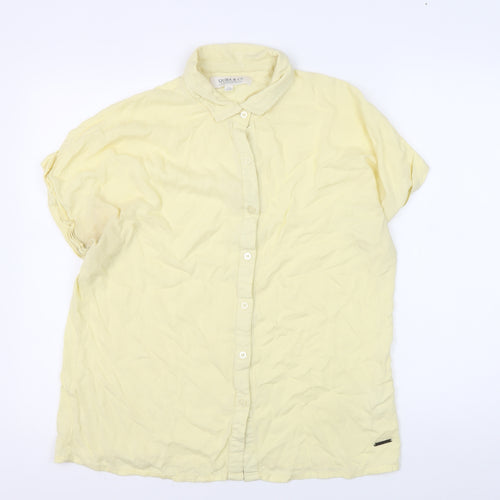 Quba & Co. Women's Yellow Button-Up Shirt