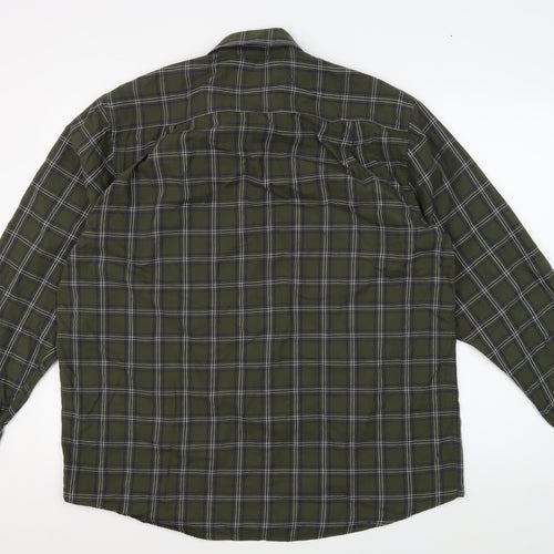 Rydale Men's Green Plaid Button-Up Shirt XL
