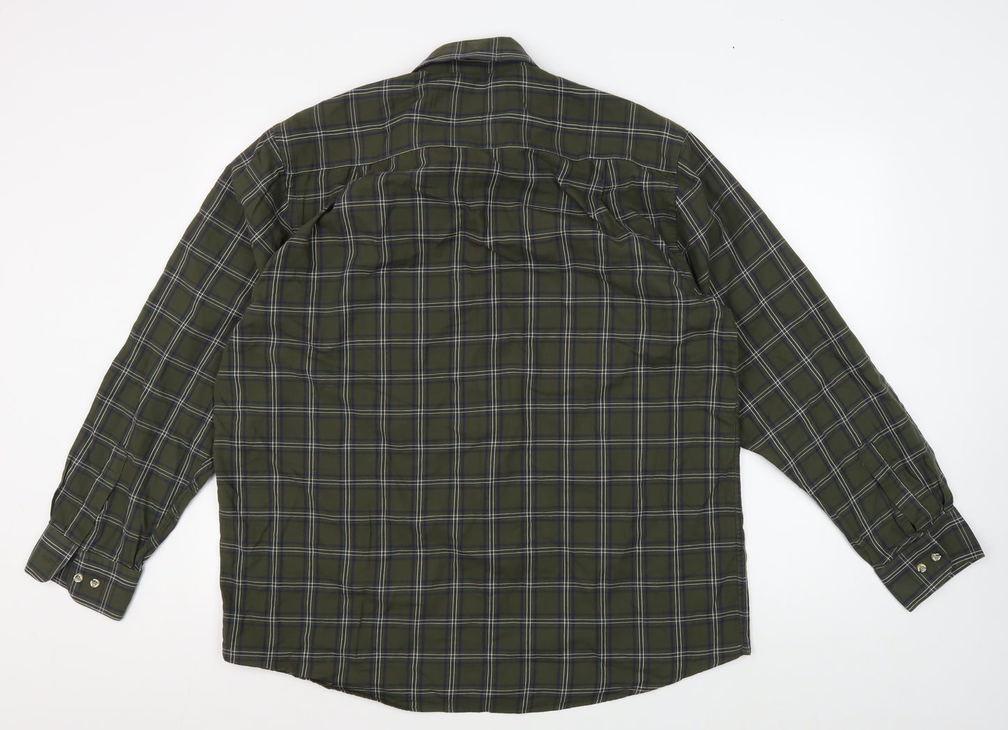 Rydale Men's Green Plaid Button-Up Shirt XL