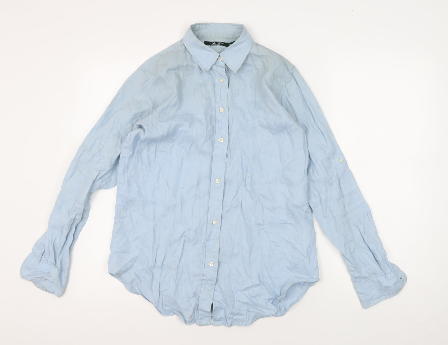 Ralph Lauren Men’s Blue XS Linen Button-Up Shirt