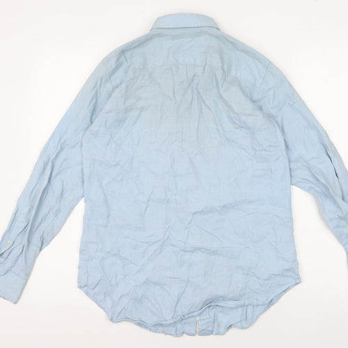 Ralph Lauren Men’s Blue XS Linen Button-Up Shirt