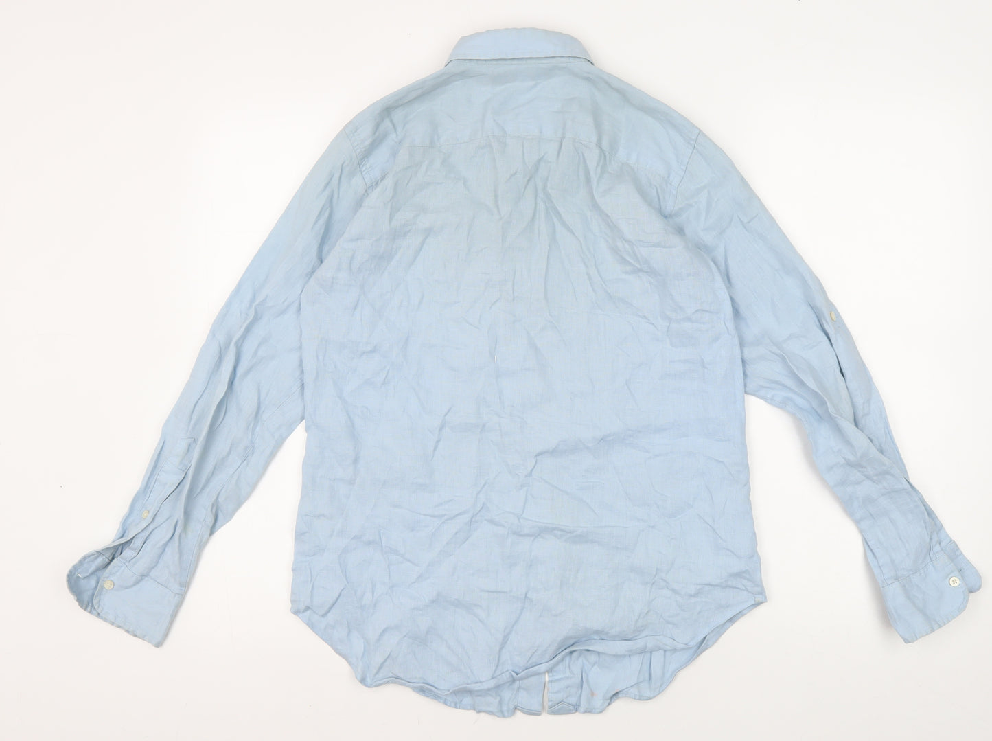 Ralph Lauren Men’s Blue XS Linen Button-Up Shirt