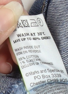 Marks and Spencer Women's Blue Denim Skirt, Size 10, M&S Indigo