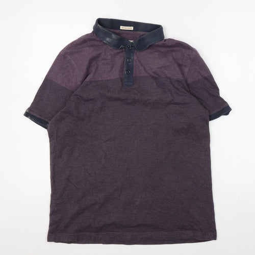 Penguin Men's Purple Polo, L, Cotton Short Sleeve