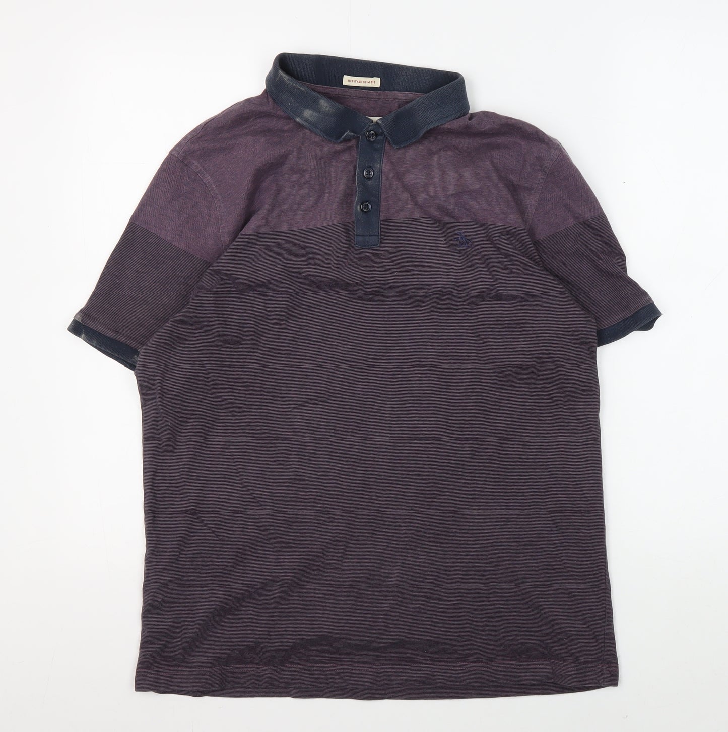 Penguin Men's Purple Polo, L, Cotton Short Sleeve