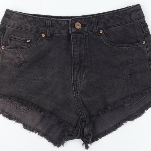 DIVIDED Women's Black Cut-Off Shorts Size UK 6