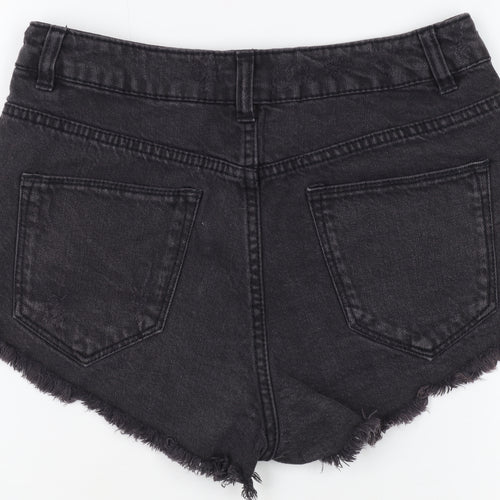 DIVIDED Women's Black Cut-Off Shorts Size UK 6