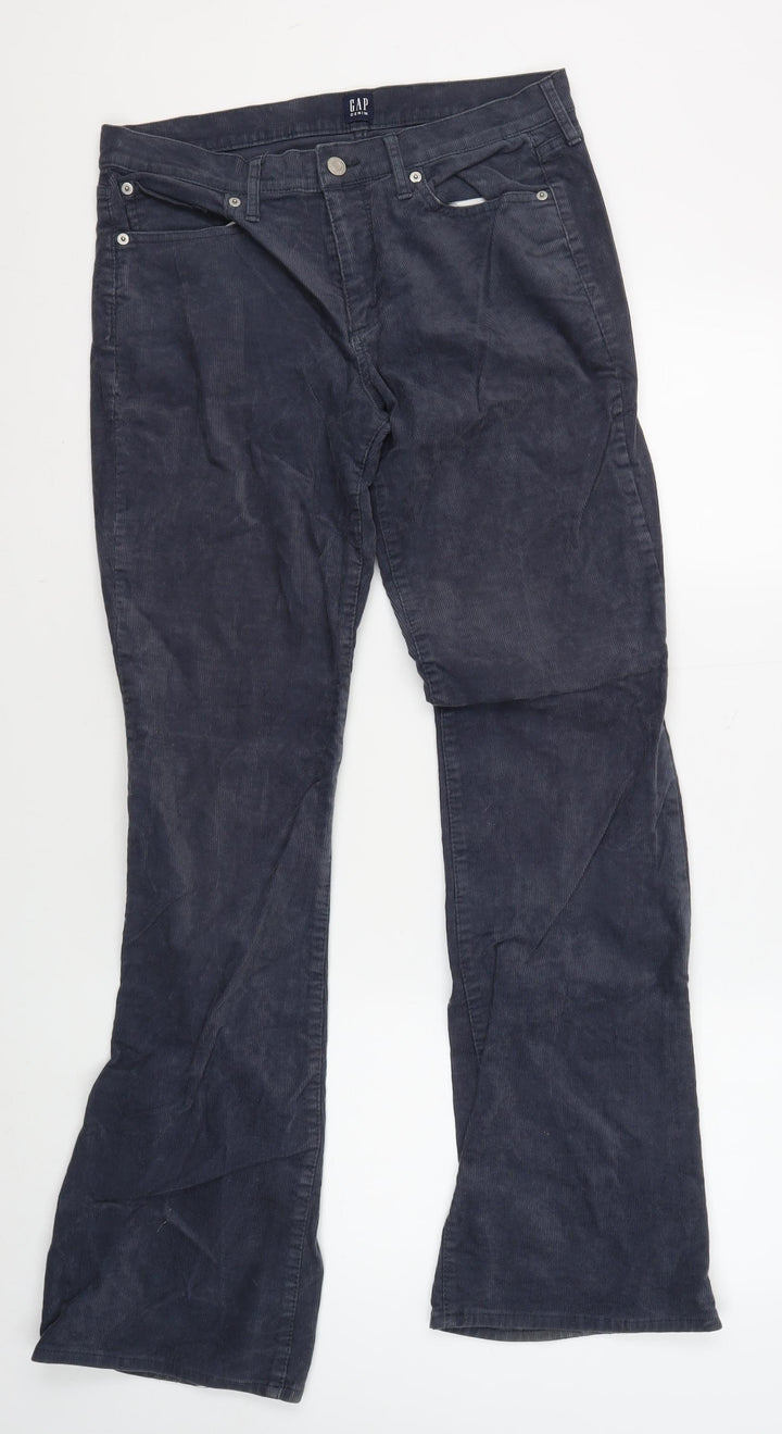 GAP Women Blue Cotton Trousers Size 28