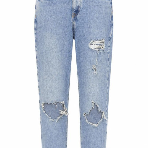New Look Girls Blue Ripped Jeans Size 14 Casual Light Denim