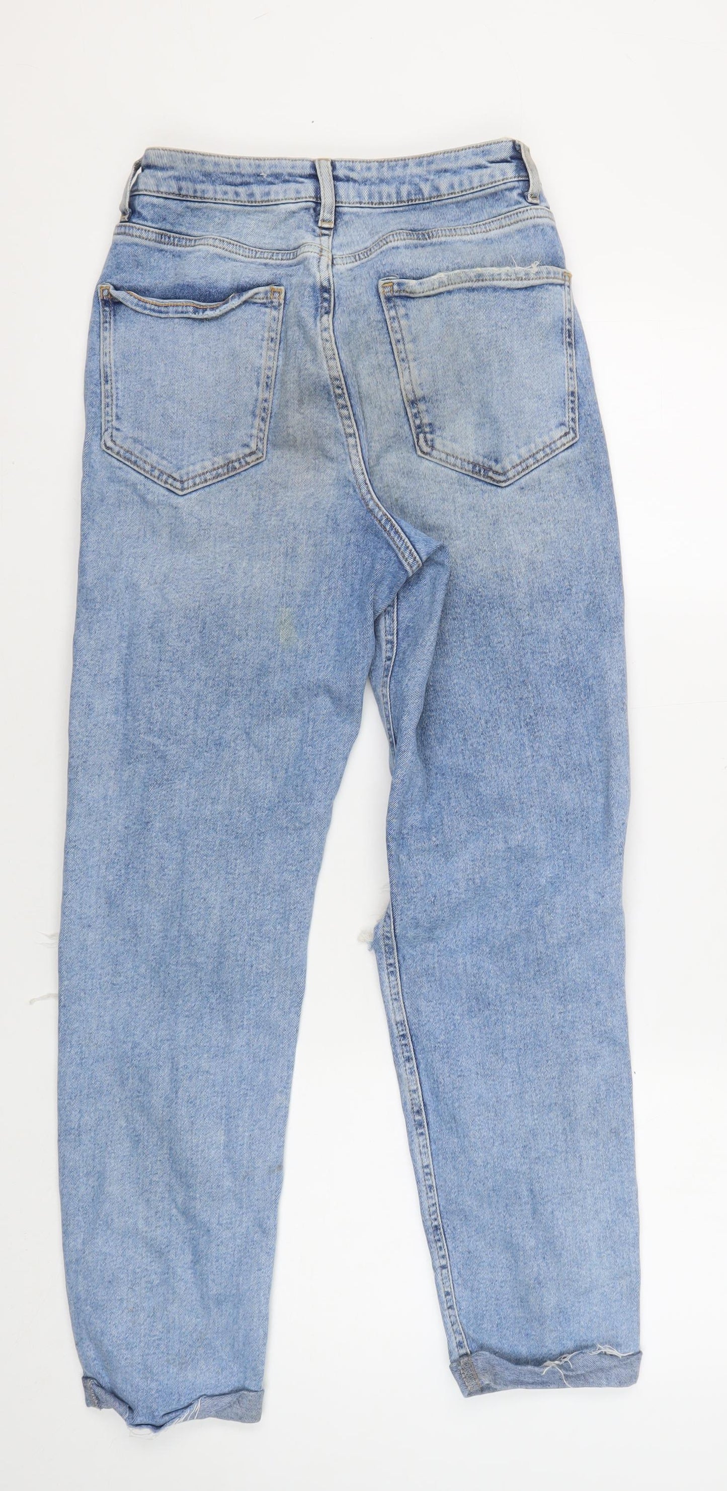 New Look Girls Blue Ripped Jeans Size 14 Casual Light Denim