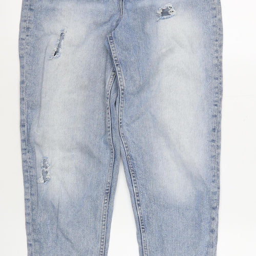H&M Women’s Blue Distressed Mom Jeans Size 6