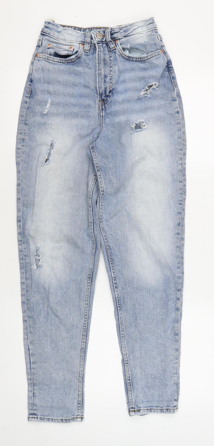 H&M Women’s Blue Distressed Mom Jeans Size 6